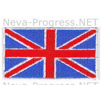 Шеврон Флаг Великобритании (Соединенного королевства) прямоугольник, белый кант