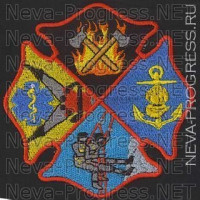 Шеврон Североамериканских пожарных и спасателей (без эмблемы неотложной медецинской помощи)