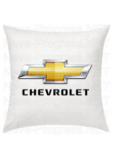 Подушка с вышитым логотипом и надписью CHEVROLET в салон автомобиля, размер и цвет выбирайте в опциях