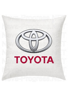 Подушка с вышитым логотипом и надписью TOYOTA в салон автомобиля, размер и цвет выбирайте в опциях
