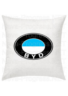Подушка с вышитым логотипом BYD в салон автомобиля, размер и цвет выбирайте в опциях