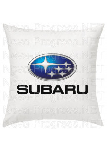 Подушка с вышитым логотипом и надписью SUBARU в салон автомобиля, размер и цвет выбирайте в опциях