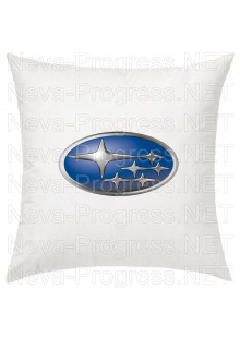 Подушка с вышитым логотипом SUBARU в салон автомобиля, размер и цвет выбирайте в опциях