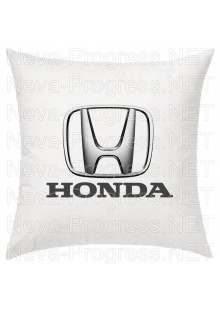 Подушка с вышитым логотипом и надписью HONDA в салон автомобиля, размер и цвет выбирайте в опциях