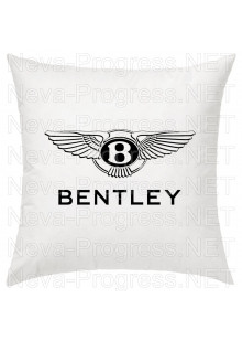 Подушка с вышитым логотипом и надписью BENTLEY в салон автомобиля, размер и цвет выбирайте в опциях