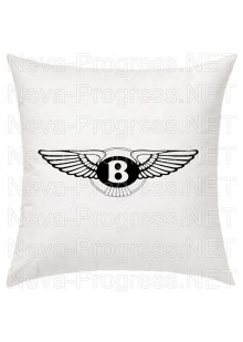 Подушка с вышитым логотипом BENTLEY в салон автомобиля, размер и цвет выбирайте в опциях
