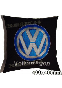 Подушка с вышитым логотипом и надписью VOLKSWAGEN в салон автомобиля, размер и цвет выбирайте в опциях