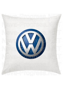 Подушка с вышитым логотипом VOLKSWAGEN в салон автомобиля, размер и цвет выбирайте в опциях