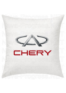 Подушка с вышитым логотипом и надписью CHERRY в салон автомобиля, размер и цвет выбирайте в опциях