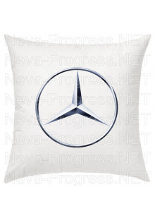 Подушка с вышитым логотипом MERCEDES-BENZ в салон автомобиля, размер и цвет выбирайте в опциях