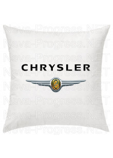 Подушка с вышитым логотипом и надписью CHRYSLER в салон автомобиля, размер и цвет выбирайте в опциях