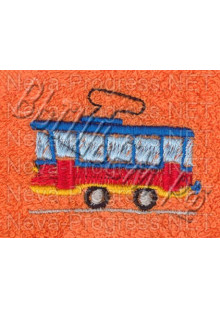 Полотенце с вышивкой трамвая размеры и цвета в ассортименте
