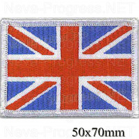 Шеврон Флаг Великобритании оверлок, липучка или термоклей.