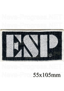 Шеврон РОК атрибутика "ESP" белая вышивка, черный фон, липучка или термоклей.