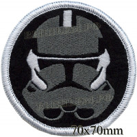 Шеврон РОК атрибутика "STAR WARS Имперские штурмовики (Imperial Stormtroopers" желтая вышивка, черный фон, липучка или термоклей.