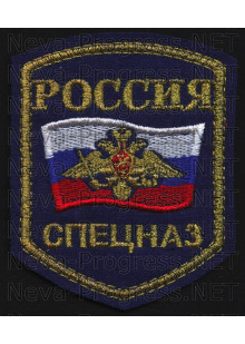 Шеврон Россия Спецназ (пятиугольный, флаг с орлом)