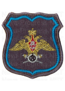 Шеврон военных представителей образца с 2012 года (голубой кант на сером фоне)