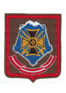 Шеврон Южный военный округ образца с 2012 г (красный кант, оливковый фон)