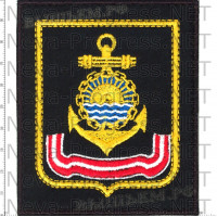 Шеврон Тихоокеанского флота (черный фон, желтый кант)