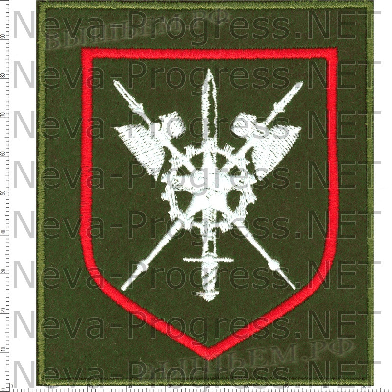 Шеврон 100 сотый отдельный полк обеспечения в\ч 85084 г. Калининец (оливковый фон)