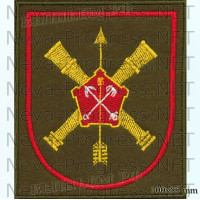 Шеврон 96 отдельная бригада разведки (96 ОБрР) в/ч 52634 Нижний Новгород (оливковый фон, красный кант)