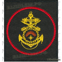 Шеврон 1610-й отдельный береговой ракетный дивизион 536-й отдельной береговой ракетно-артиллерийской бригады Северного флота (черный фон, красный кант)