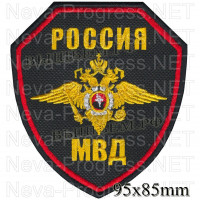 Шеврон для суворовских училищ МВД России (рамка в виде щита)